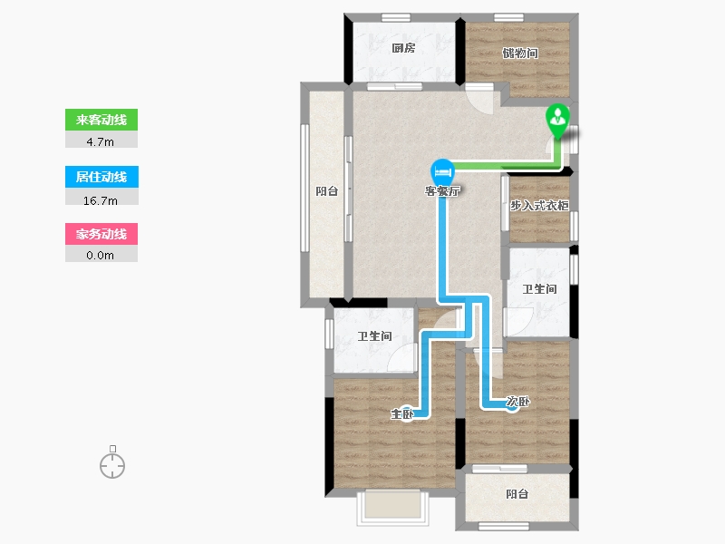 广西壮族自治区-桂林市-山水凤凰城-90.00-户型库-动静线