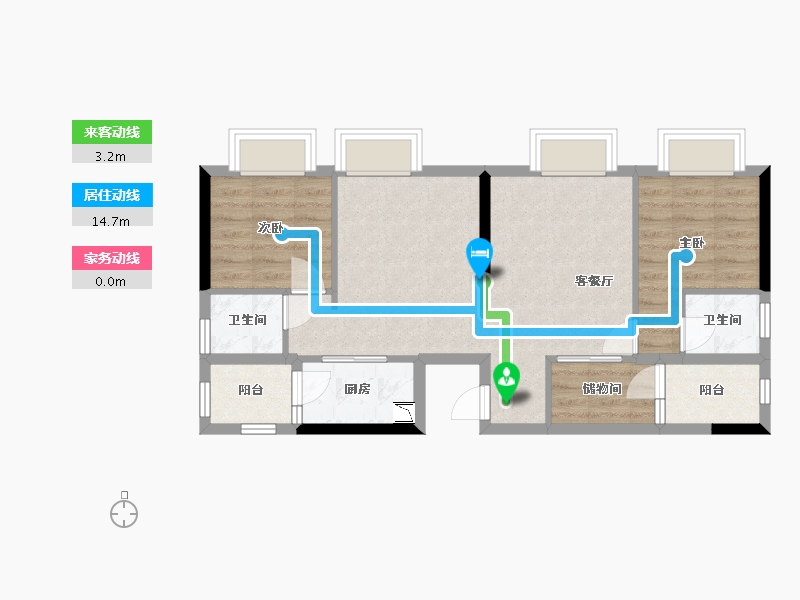 广西壮族自治区-南宁市-大嘉汇岭秀一方-64.37-户型库-动静线