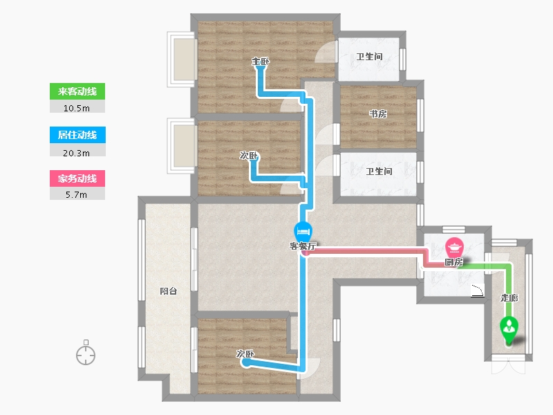 江西省-宜春市-华昌御湖名郡-105.01-户型库-动静线