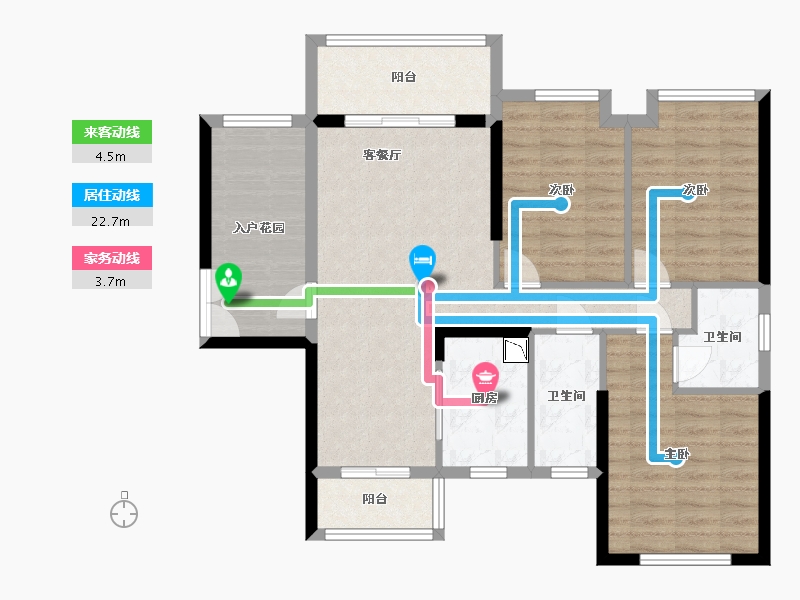 广东省-中山市-雅居乐枫璟美地-94.14-户型库-动静线