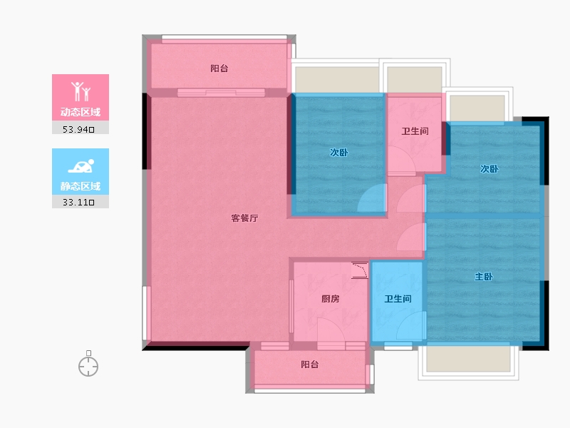 广东省-中山市-时代南湾北岸-78.05-户型库-动静分区