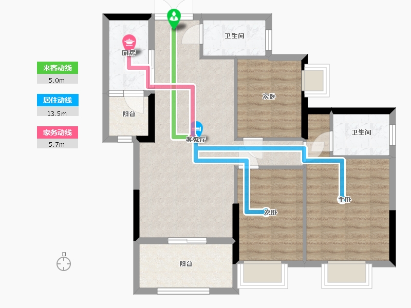 广西壮族自治区-南宁市-长岛800里香江-82.99-户型库-动静线