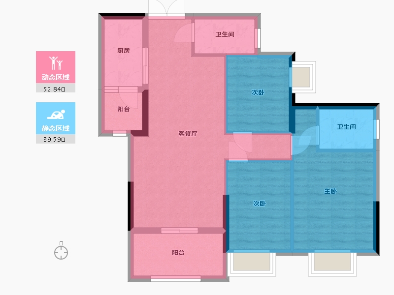 广西壮族自治区-南宁市-长岛800里香江-82.99-户型库-动静分区