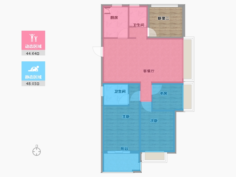 浙江省-杭州市-德信泊林春天-92.00-户型库-动静分区