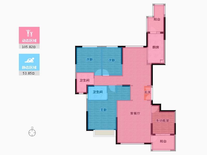 广东省-潮州市-恒大山水城-144.31-户型库-动静分区