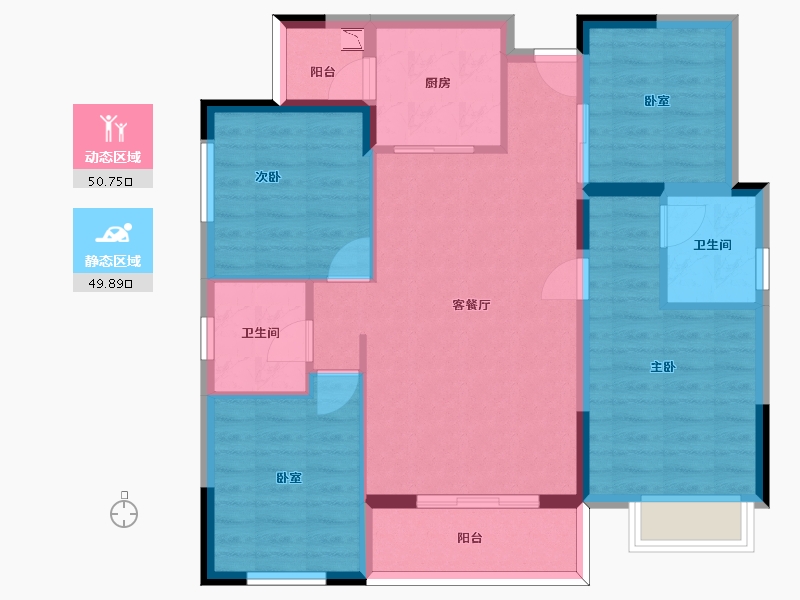 四川省-泸州市-均和美域-90.08-户型库-动静分区