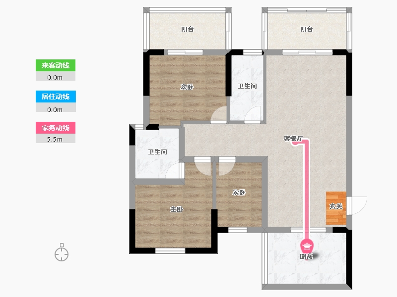 广东省-潮州市-朝晖华府-84.55-户型库-动静线