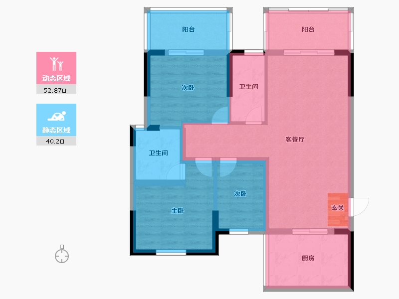 广东省-潮州市-朝晖华府-84.55-户型库-动静分区