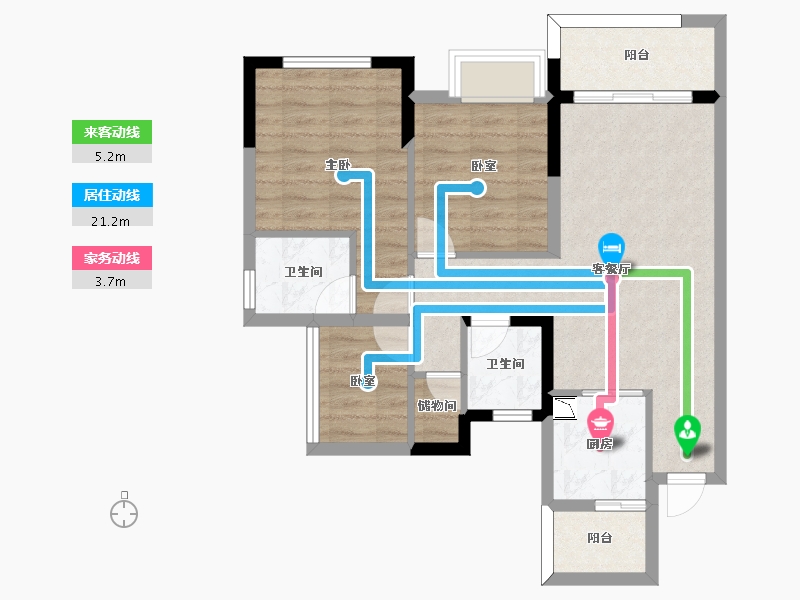 四川省-泸州市-均和美域-70.20-户型库-动静线