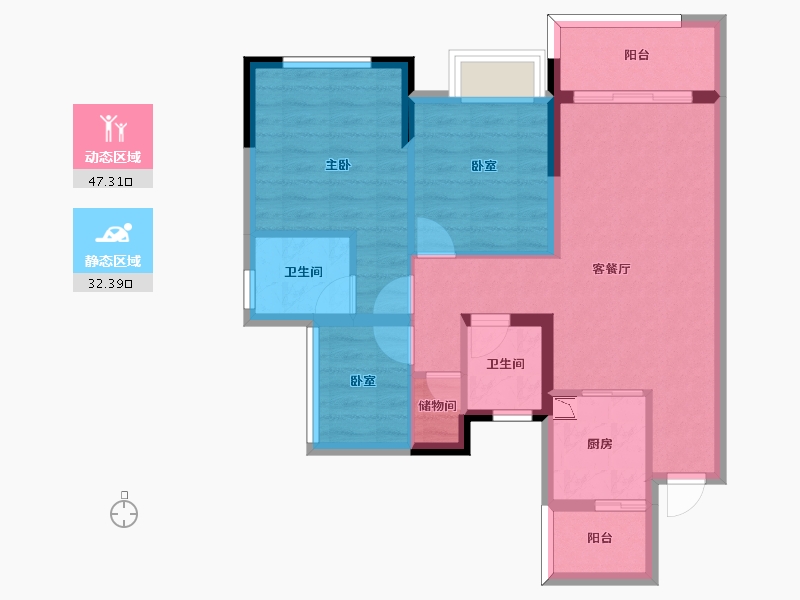 四川省-泸州市-均和美域-70.20-户型库-动静分区