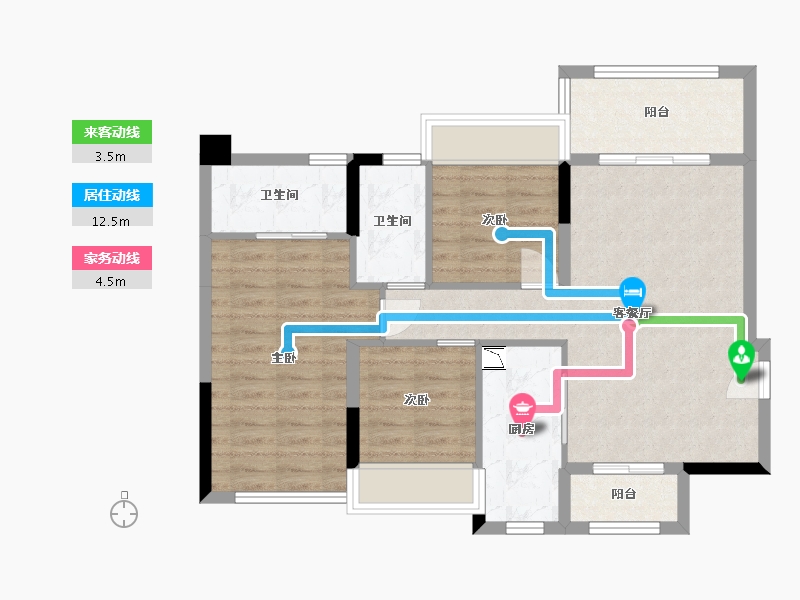 广东省-中山市-三乡·钰海绿洲-80.22-户型库-动静线