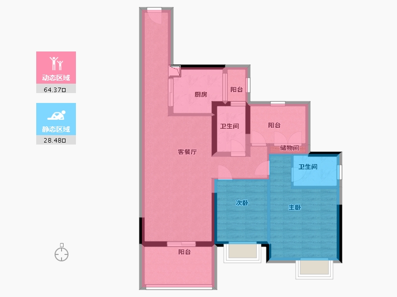 广西壮族自治区-北海市-合浦山湖海上城-82.00-户型库-动静分区