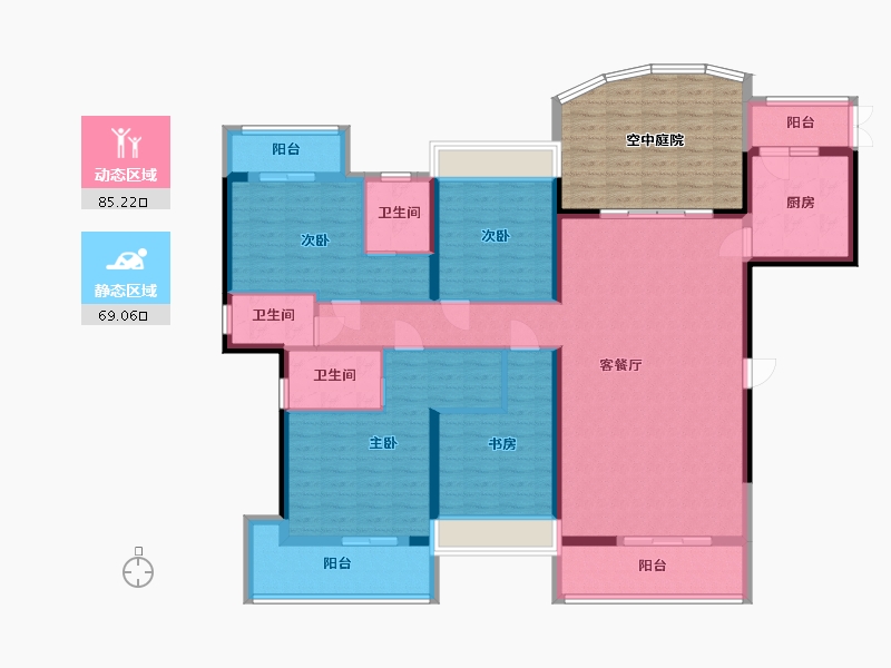 广东省-中山市-顺景·壹号院-156.00-户型库-动静分区