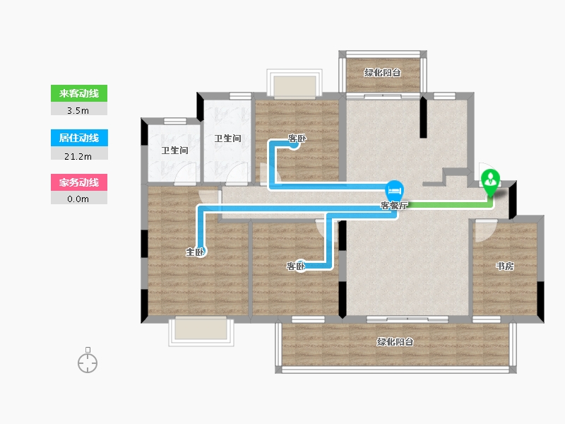 广西壮族自治区-南宁市-联发臻境-110.26-户型库-动静线