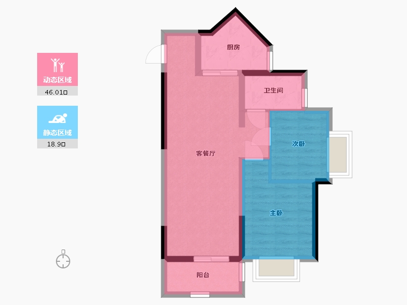 广西壮族自治区-北海市-碧桂园北海阳光-57.48-户型库-动静分区