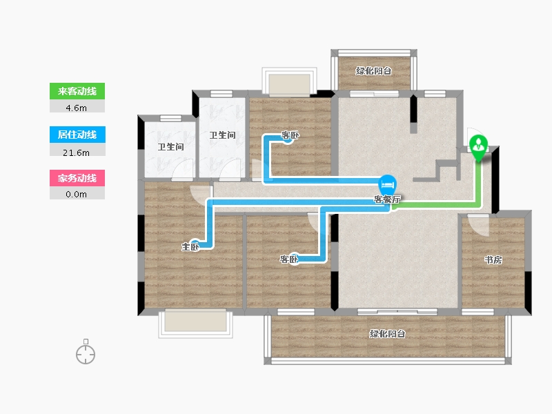 广西壮族自治区-南宁市-联发臻境-111.81-户型库-动静线