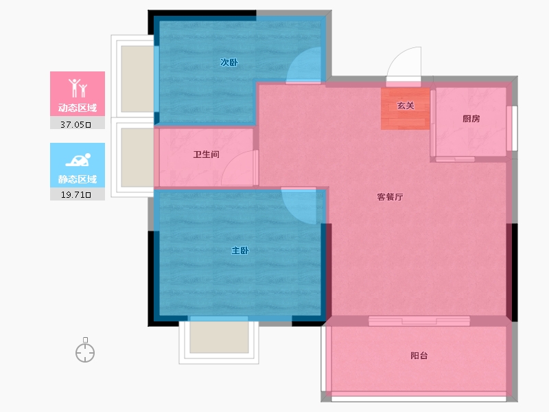 广东省-潮州市-朝晖华府-51.04-户型库-动静分区