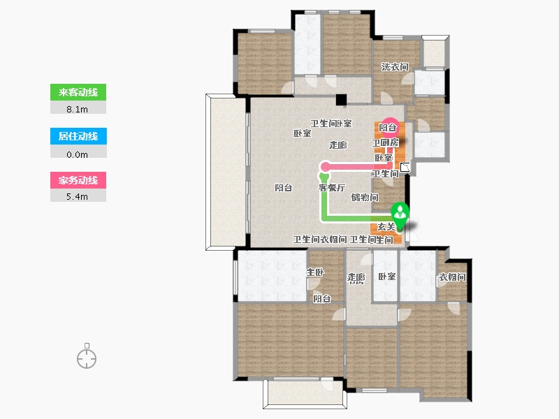 浙江省-杭州市-理想康城一品-305.66-户型库-动静线