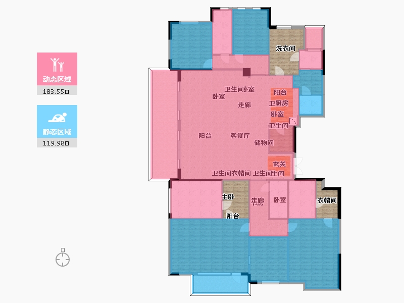 浙江省-杭州市-理想康城一品-305.66-户型库-动静分区