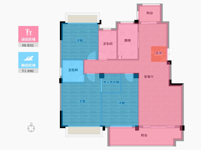 广西壮族自治区-桂林市-湘江壹號-110.03-户型库-动静分区