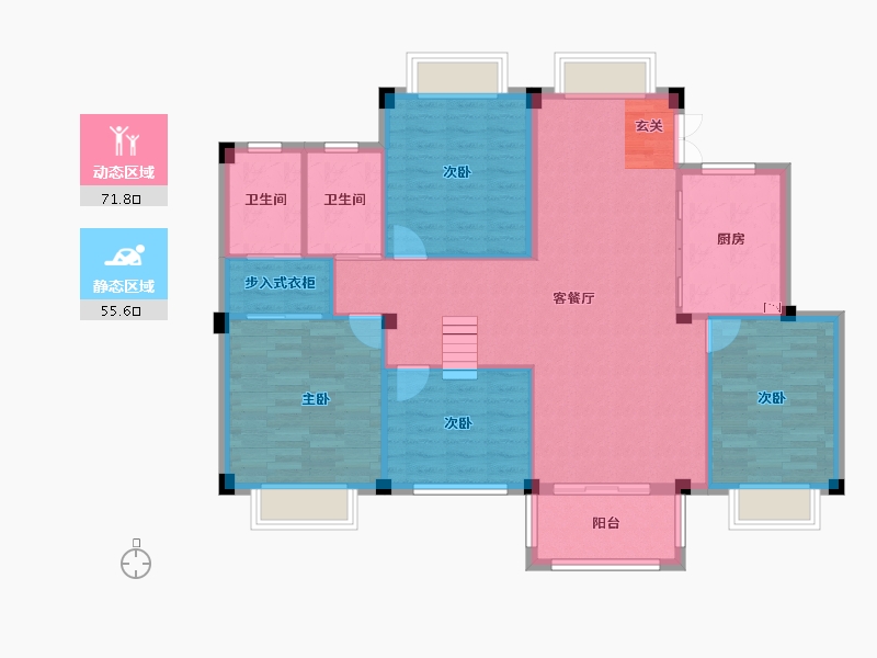 广西壮族自治区-桂林市-湘江壹號-116.68-户型库-动静分区