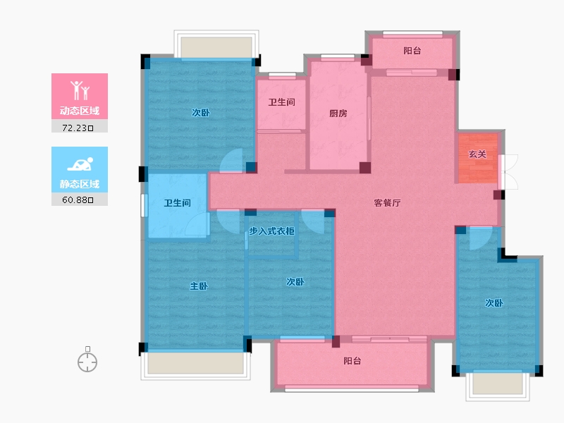 广西壮族自治区-桂林市-湘江壹號-121.10-户型库-动静分区