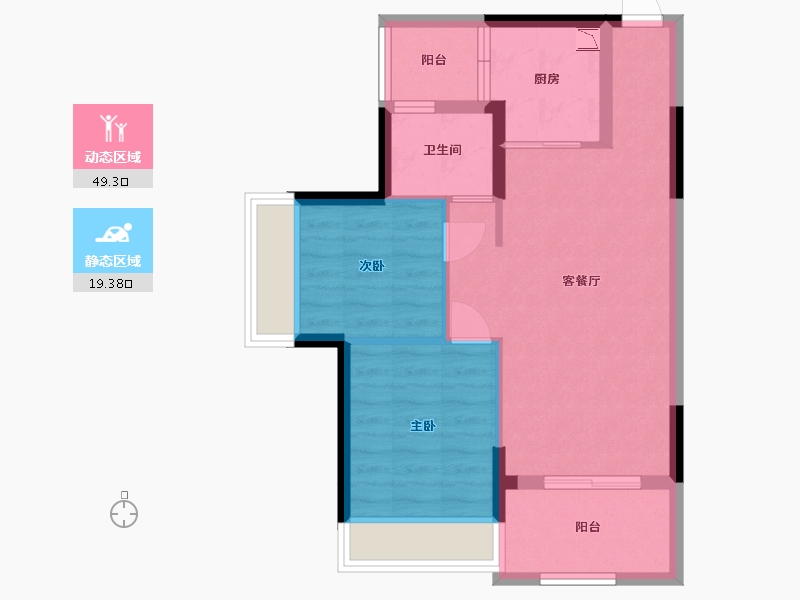 广东省-中山市-钰海美筑-60.92-户型库-动静分区