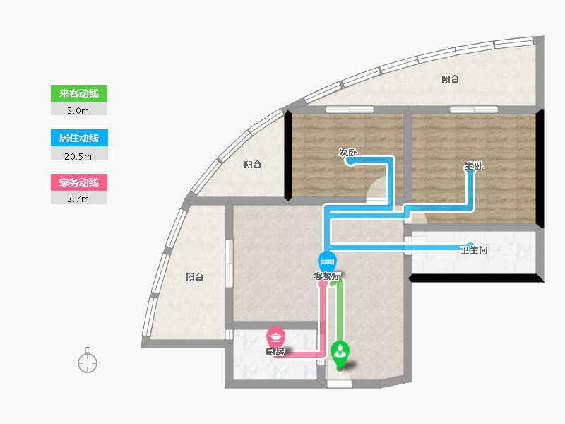 海南省-三亚市-珠江·俪豪-79.41-户型库-动静线