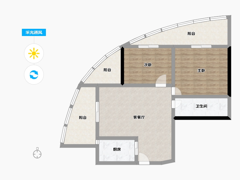 海南省-三亚市-珠江·俪豪-79.41-户型库-采光通风