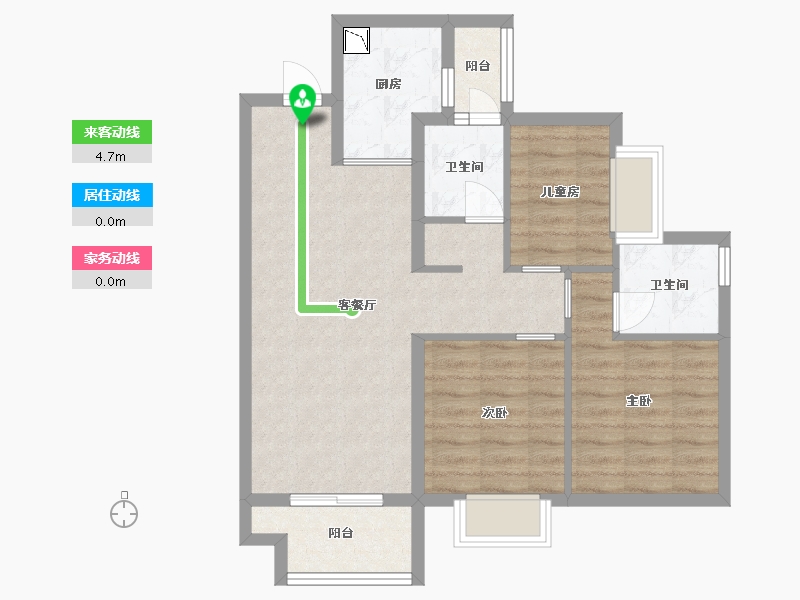 广东省-东莞市-保利松湖和府-72.44-户型库-动静线