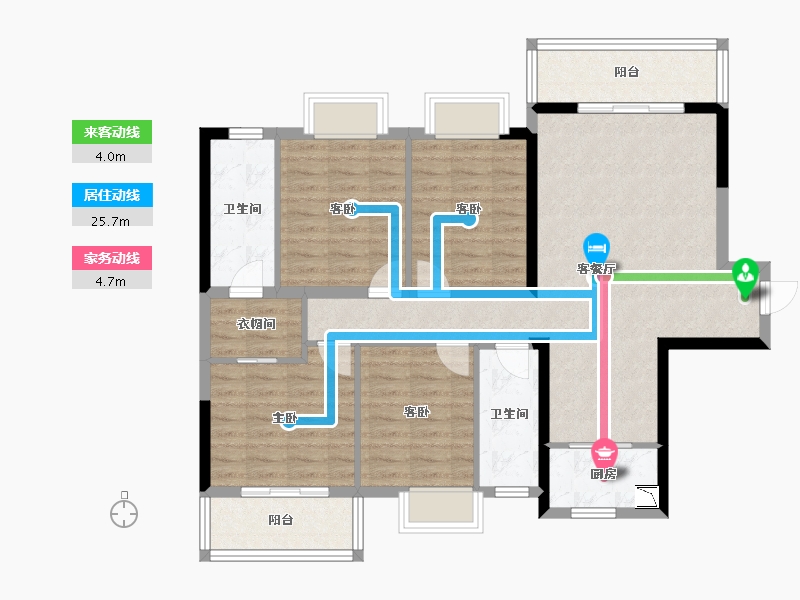 广西壮族自治区-南宁市-汉军冠江台-103.83-户型库-动静线