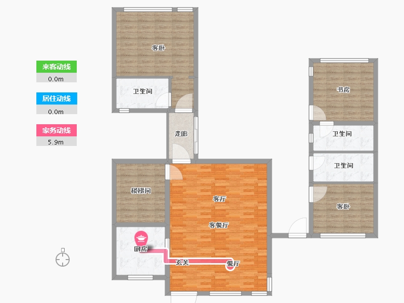 海南省-三亚市-中交海棠麓湖-118.62-户型库-动静线