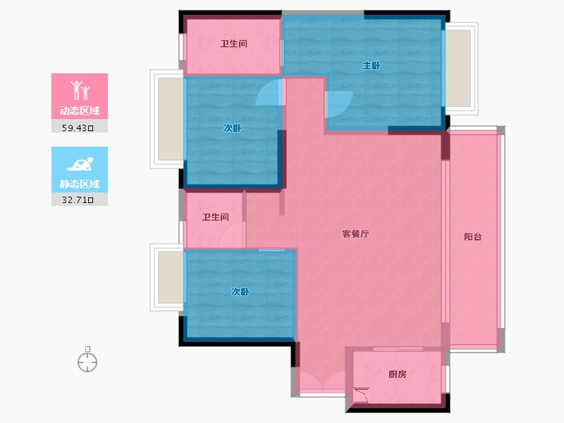 广东省-东莞市-御城-83.02-户型库-动静分区