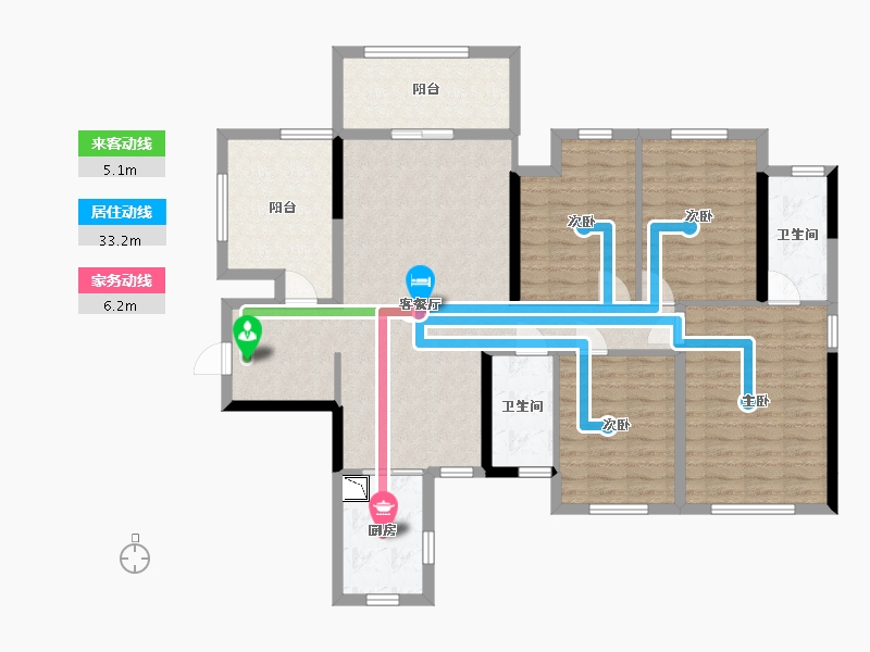 广西壮族自治区-南宁市-翰林江畔-120.32-户型库-动静线