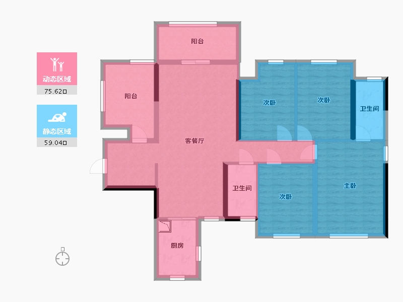 广西壮族自治区-南宁市-翰林江畔-120.32-户型库-动静分区