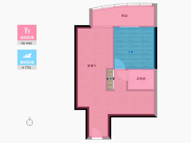 海南省-三亚市-珠江·俪豪-44.21-户型库-动静分区