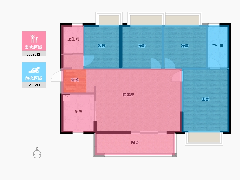 广东省-东莞市-佳兆业时代芳华-99.56-户型库-动静分区