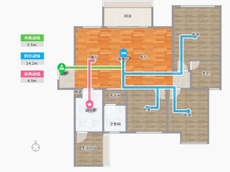 四川省-自贡市-燊海森林御景湾-93.26-户型库-动静线