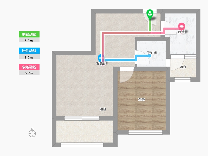 海南省-三亚市-海韵阳光城-42.34-户型库-动静线