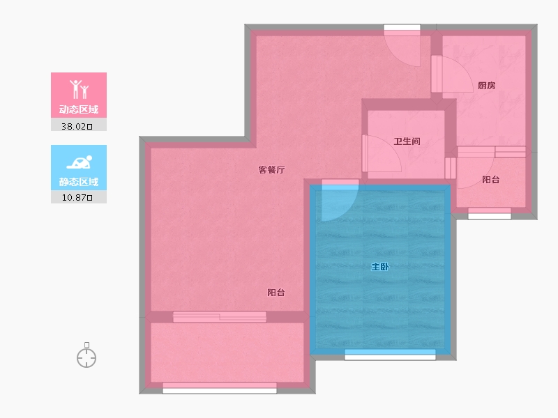 海南省-三亚市-海韵阳光城-42.34-户型库-动静分区