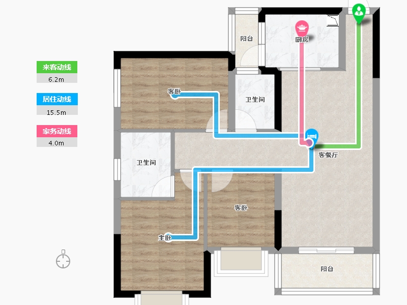 广西壮族自治区-南宁市-汉军冠江台-77.58-户型库-动静线