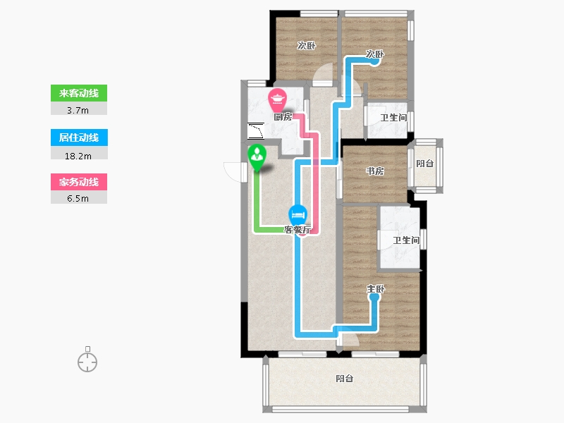 广西壮族自治区-南宁市-万科悦府-90.88-户型库-动静线