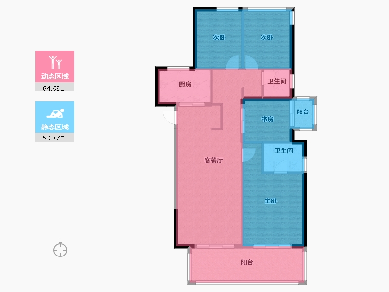 广西壮族自治区-南宁市-万科悦府-107.39-户型库-动静分区