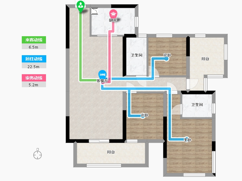 广西壮族自治区-南宁市-翰林江畔-103.26-户型库-动静线