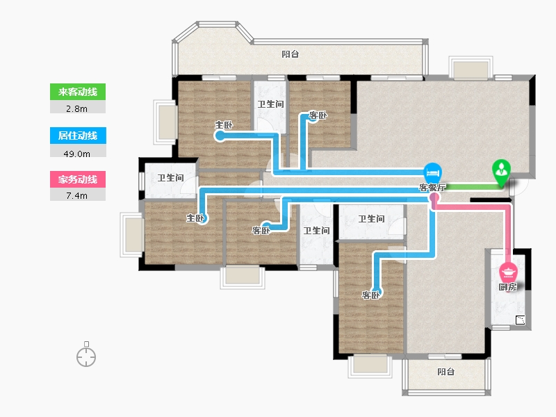 广西壮族自治区-南宁市-汉军冠江台-179.81-户型库-动静线