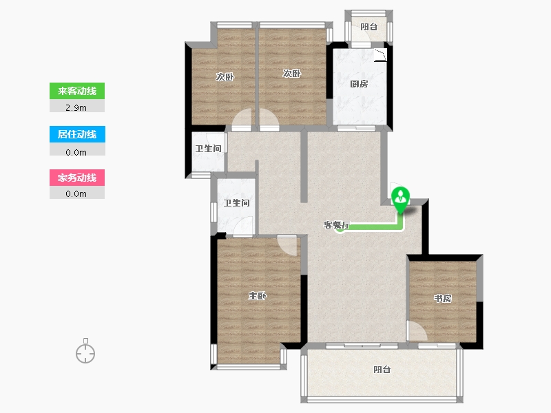 广西壮族自治区-南宁市-万科悦府-113.58-户型库-动静线