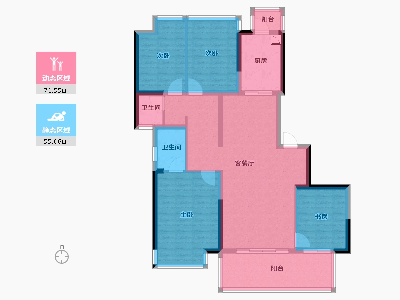 广西壮族自治区-南宁市-万科悦府-113.58-户型库-动静分区