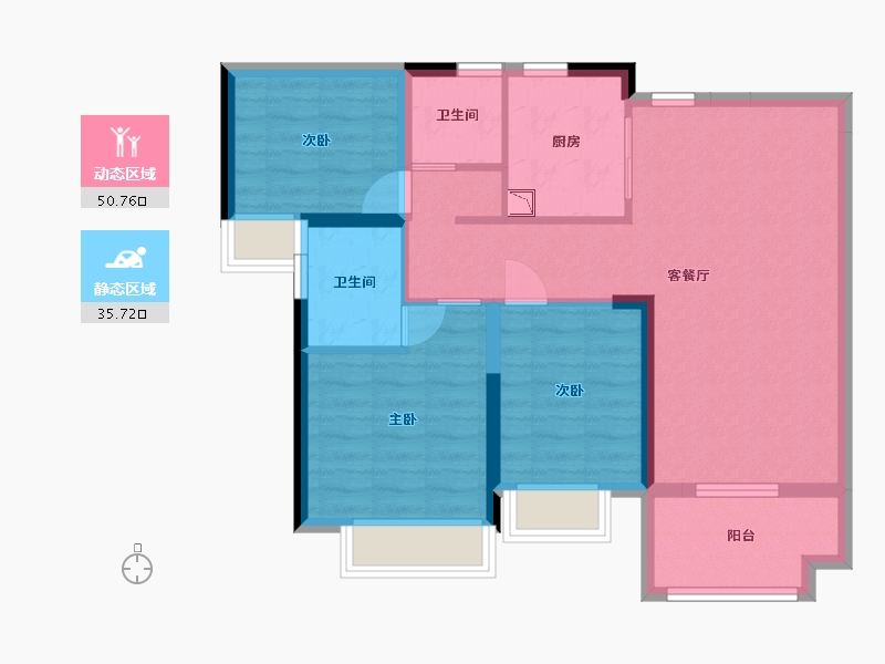 广东省-东莞市-御城-76.80-户型库-动静分区