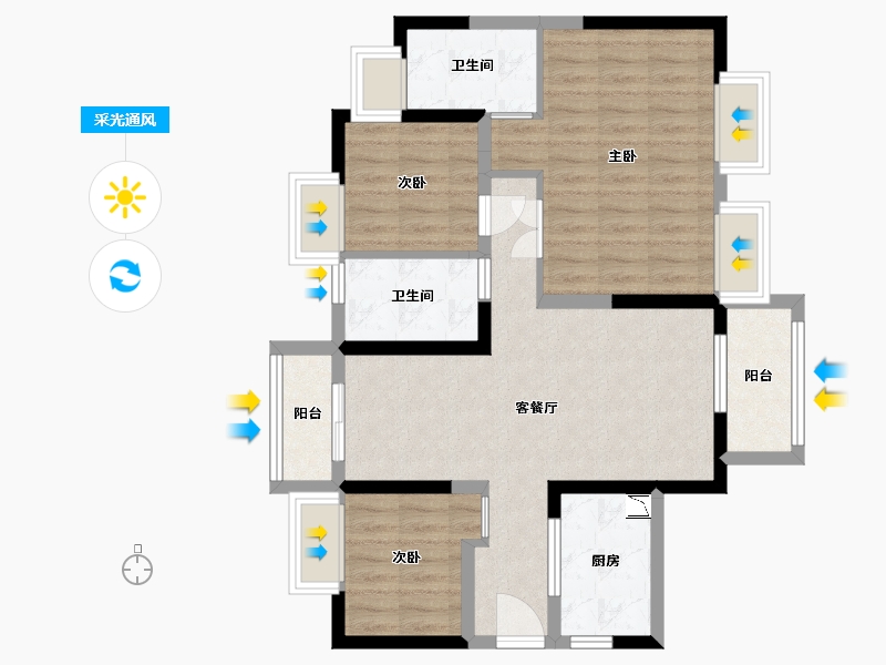 广东省-东莞市-御城-79.71-户型库-采光通风