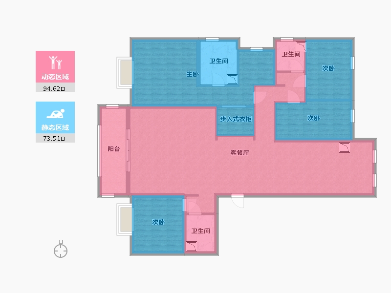 安徽省-蚌埠市-蚌埠碧桂园-150.71-户型库-动静分区